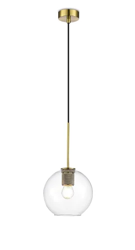 Светильник подвесной Stiven MR1033-1P MyFar прозрачный 1 лампа, основание латунь в стиле современный лофт  фото 3