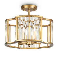 Люстра потолочная Solar MOD087CL-04G Maytoni прозрачная на 4 лампы, основание золотое в стиле классика модерн 