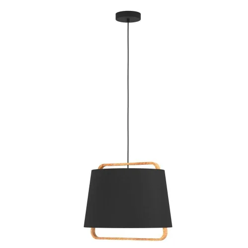 Светильник подвесной Camaloza 390185 Eglo чёрный 1 лампа, основание чёрное в стиле современный 