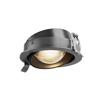 Светильник точечный LED Lens 12Вт 3000К 70° DL105-12W3K-B Maytoni чёрный на 1 лампу, основание чёрное в стиле современный хай-тек круглый