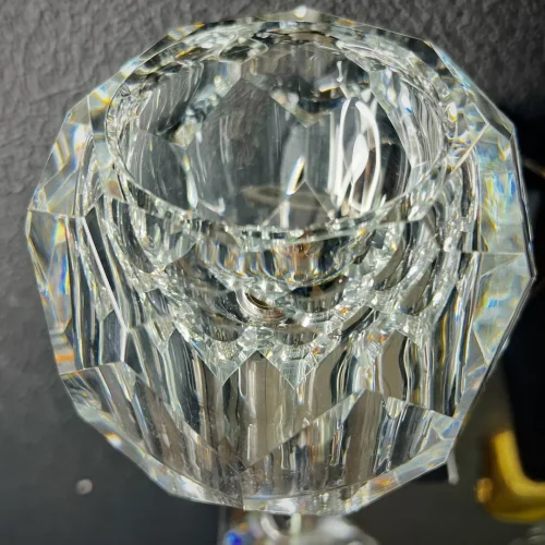 Бра RH Boule de Cristal Double Sconce Brass Никель 178384-22 ImperiumLoft прозрачный на 2 лампы, основание никель в стиле арт-деко  фото 3