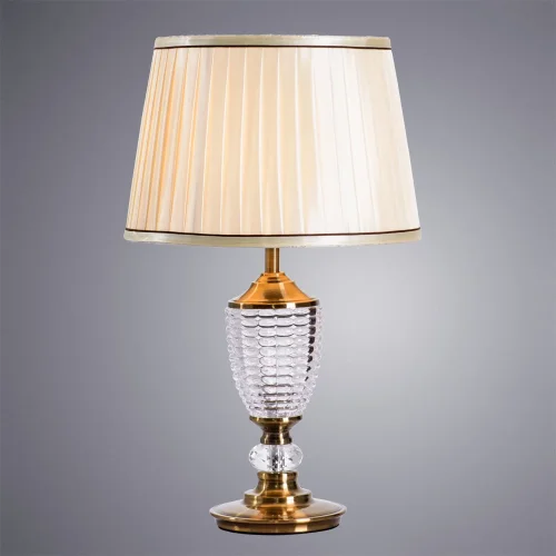 Настольная лампа Radison A1550LT-1PB Arte Lamp бежевая 1 лампа, основание медь стекло металл в стиле современный  фото 2