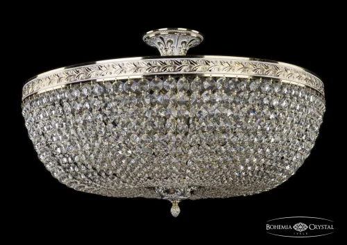 Люстра потолочная хрустальная 19151/70IV GW C1 Bohemia Ivele Crystal прозрачная на 16 ламп, основание золотое в стиле классический sp