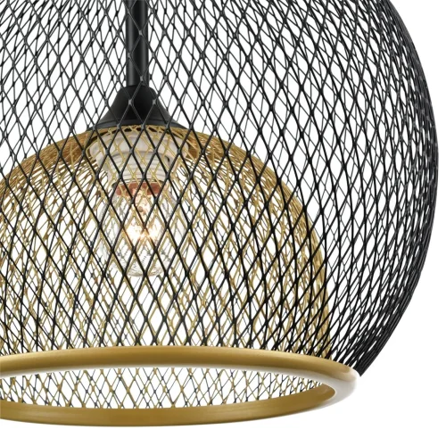 Светильник подвесной Leonela 8052/1A Lumion чёрный золотой на 1 лампу, основание чёрное в стиле лофт фото 7