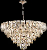 Люстра хрустальная Lavinia WE106.15.103 Wertmark прозрачная на 15 ламп, основание золотое в стиле модерн 