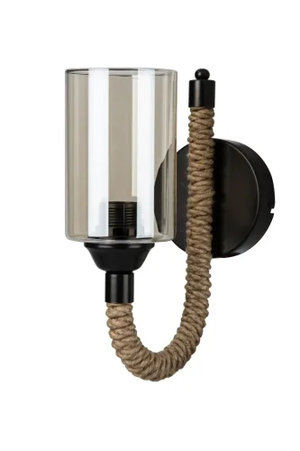 Бра Ada TL1634W-01BK Toplight янтарный на 1 лампу, основание чёрное в стиле кантри лофт 