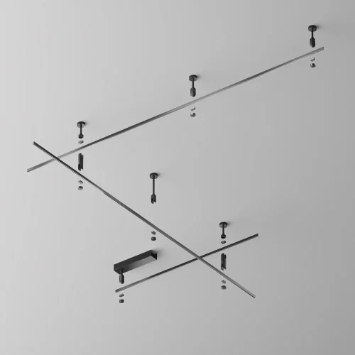 Шинопровод 2м Magnetic trаck system Flarity TRX154-112B Maytoni чёрный в стиле для светильников серии Magnetic trаck system Flarity шинопровод flarity магнитная фото 6