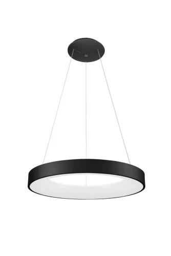 Светильник подвесной LED 0684CL-50BK Milosh Tendence чёрный 1 лампа, основание чёрное в стиле современный хай-тек кольца