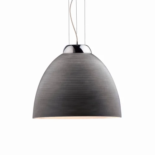 Светильник подвесной TOLOMEO SP1 D40 GRIGIO Ideal Lux серый на 1 лампу, основание хром в стиле современный 