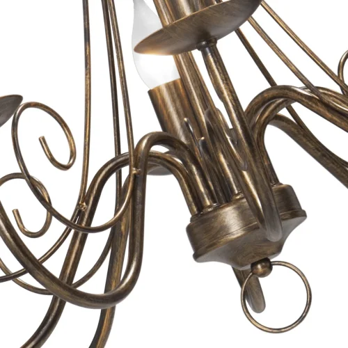 Люстра подвесная V3717/8 Vitaluce без плафона на 8 ламп, основание коричневое в стиле классический фото 2 Люстра подвесная V3717/8 Vitaluce без плафона на 8 ламп, основание коричневое в стиле классический фото 2