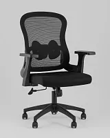 Кресло офисное TopChairs Petal, черный УТ000040045 Stool Group, чёрный/сетка текстиль, ножки/полимер/чёрный, размеры - 960*1160****