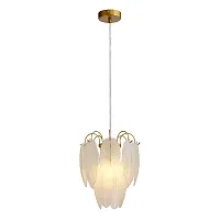 Светильник подвесной Evie A4052SP-1SG Arte Lamp белый 1 лампа, основание матовое золото в стиле модерн 