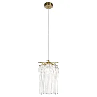 Светильник подвесной Waterfall 10350/206 AB LOFT IT прозрачный на 1 лампу, основание античное бронза в стиле современный флористика арт-деко ветви