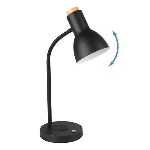 Настольная лампа LED с беспроводной зарядкой Veradal-Qi 900628 Eglo чёрная 1 лампа, основание чёрное металл в стиле современный  фото 3