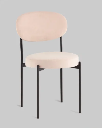 Стул Бриф DD велюр бежевый УТ000041426 Stool Group, бежевый/велюр, ножки/металл/чёрный, размеры - *830****