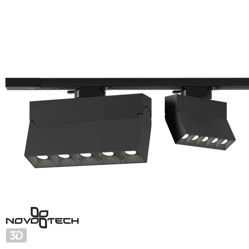 Трековый светильник однофазный LED Eos 358325 Novotech чёрный для шинопроводов серии Eos фото 4