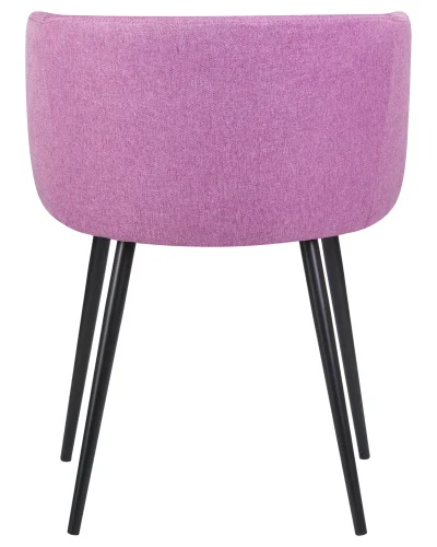 Стул обеденный 7304-LM ALINA, цвет сиденья сиреневый (LAR-106-16) Dobrin, фиолетовый/текстиль, ножки/металл/чёрный, размеры - ****500*480 фото 5