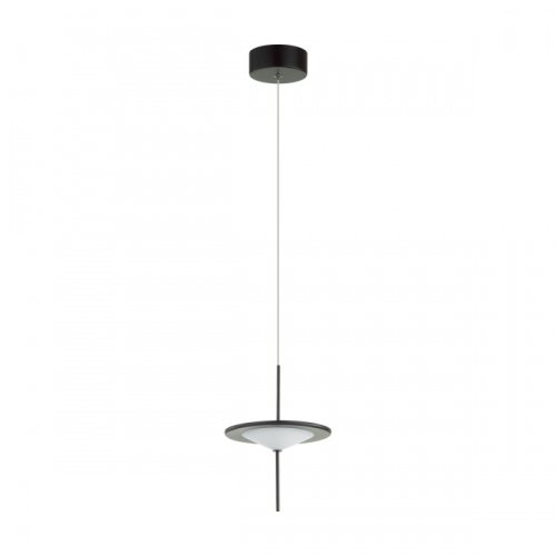 Светильник подвесной LED Steka 5012/10L Odeon Light чёрный белый 1 лампа, основание чёрное в стиле минимализм 