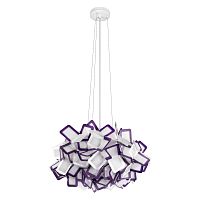 Люстра подвесная Слизия / Clizia 10231/530 Purple LOFT IT фиолетовая белая на 3 лампы, основание в стиле 