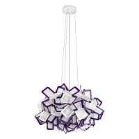 Люстра подвесная Слизия / Clizia 10231/530 Purple LOFT IT белая фиолетовая на 3 лампы, основание в стиле современный арт-деко Люстра подвесная Слизия / Clizia 10231/530 Purple LOFT IT белая фиолетовая на 3 лампы, основание в стиле современный арт-деко
