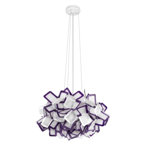 Люстра подвесная Слизия / Clizia 10231/530 Purple LOFT IT белая фиолетовая на 3 лампы, основание в стиле современный арт-деко Люстра подвесная Слизия / Clizia 10231/530 Purple LOFT IT белая фиолетовая на 3 лампы, основание в стиле современный арт-деко