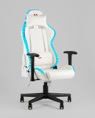Кресло спортивное TopChairs GMM-080, белый, на черной базе УТ000039639 Stool Group, белый/экокожа, ножки/полимер/чёрный, размеры - *1330***740*680 фото 3