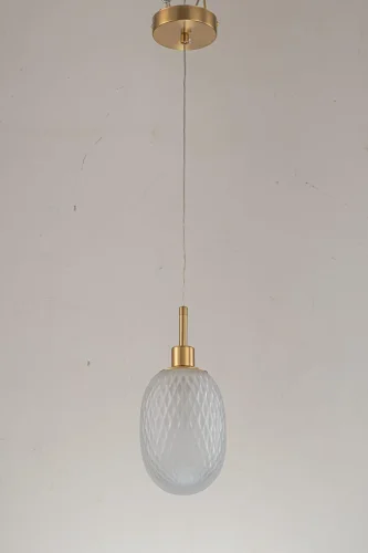 Светильник подвесной Magliano E 1.P2 W Arti Lampadari белый 1 лампа, основание золотое в стиле современный 
