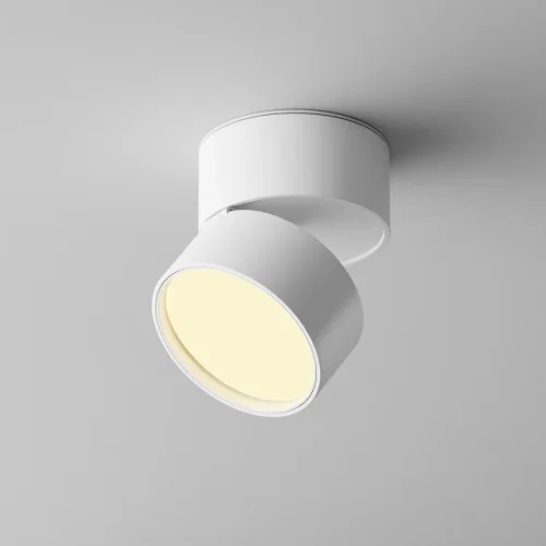 Светильник накладной LED Onda C024CL-12W2.7K-W-1 Maytoni белый на 1 лампу, основание белое в стиле современный хай-тек круглый