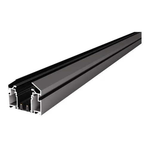 Шинопровод 220 под натяжной потолок 2м (Заглушки 2+2 в ком) Skyline 220 ST046.429.02 ST-Luce чёрный в стиле хай-тек для светильников серии Skyline 220 шинопровод умное освещение st-luce