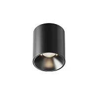 Светильник накладной LED Alfa LED C064CL-5W4K-RD-B Maytoni чёрный на 1 лампу, основание чёрное в стиле современный хай-тек круглый
