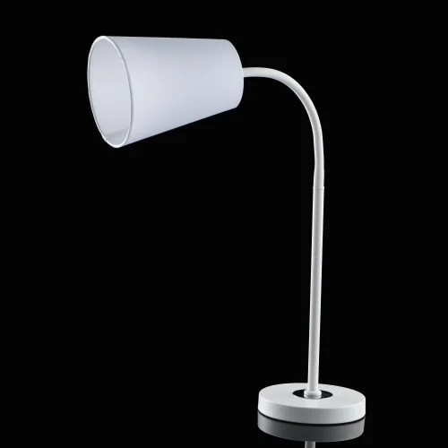 Настольная лампа Комфорт 112030401 DeMarkt белая 1 лампа, основание белое металл в стиле модерн  фото 3