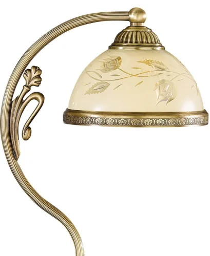 Настольная лампа P 6208 P Reccagni Angelo жёлтая 1 лампа, основание античное бронза латунь металл в стиле классический  фото 2