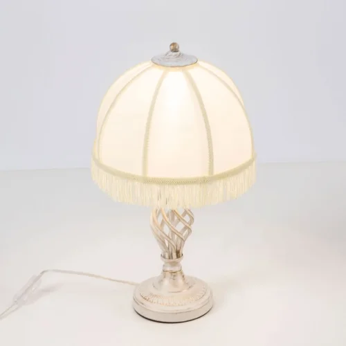 Настольная лампа Базель CL407801 Citilux бежевая 1 лампа, основание белое металл в стиле классический кантри  фото 5