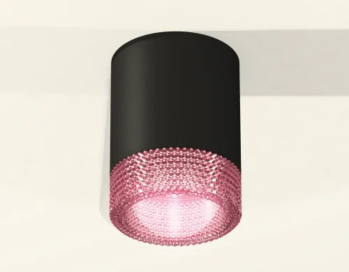 Светильник накладной Techno spot XS6302042 Ambrella light чёрный розовый 1 лампа, основание чёрное в стиле модерн круглый фото 3