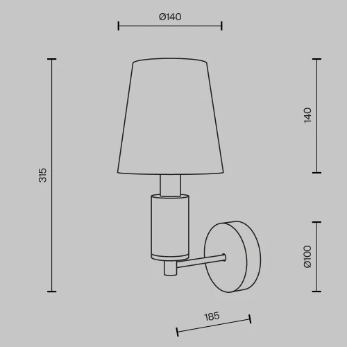 Бра Lira MOD483WL-01BS Maytoni белый на 1 лампу, основание латунь в стиле современный фото 5