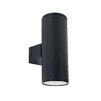 Настенный светильник Hyadum A3458AL-2BK Arte Lamp уличный IP54 чёрный 2 лампы, плафон чёрный в стиле современный GU10