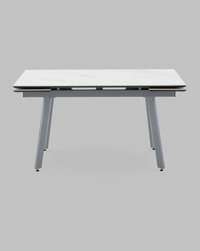 Стол Тайл 140-200/85/75, столешница МДФ16/керамика Snow white, подстолье металл серый УТ000041936 Stool Group столешница из фото 8