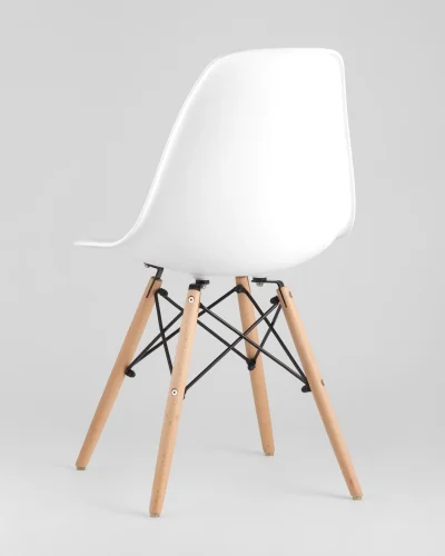 Стул EAMES, белый 4шт. (набор) УТ000036422 Stool Group, /, ножки/массив бука/бежевый, размеры - *815***460*530 фото 9