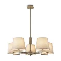 Люстра на штанге Butler FR2057PL-05BG Freya бежевая на 5 ламп, основание бежевое в стиле классический кантри американский Люстра на штанге Butler FR2057PL-05BG Freya бежевая на 5 ламп, основание бежевое в стиле классический кантри американский