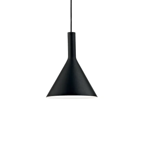 Светильник подвесной COCKTAIL SP1 SMALL NERO Ideal Lux чёрный на 1 лампу, основание чёрное в стиле современный фото 2 Светильник подвесной COCKTAIL SP1 SMALL NERO Ideal Lux чёрный на 1 лампу, основание чёрное в стиле современный фото 2