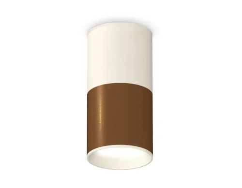 Светильник накладной Techno spot XS6304060 Ambrella light коричневый 1 лампа, основание белое в стиле современный круглый