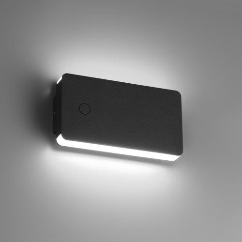 Настенный светильник LED уличный Strait 359590 Novotech уличный IP54 чёрный на 2 лампы, плафон чёрный в стиле минимализм хай-тек современный LED фото 4