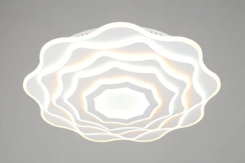 Люстра потолочная LED Mottola OML-09607-265 Omnilux белая на 1 лампа, основание белое в стиле хай-тек кольца