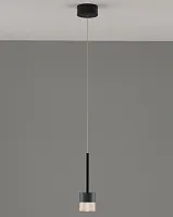 Светильник подвесной LED Self V10853-PL Moderli чёрный прозрачный 1 лампа, основание чёрное в стиле современный 