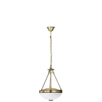 Светильник подвесной SAVOY 82747 Eglo белый 2 лампы, основание коричневое бронзовое в стиле классический 