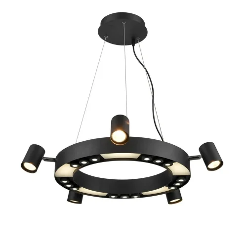 Светильник подвесной Octopus VL10152P05 Vele Luce чёрный на 5 ламп, основание чёрное в стиле хай-тек 