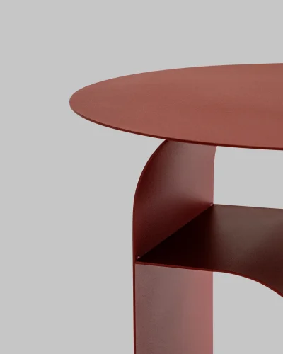 Журнальный столик Arwel, металл, бордовый УТ000040312 Stool Group столешница бордовая из металл фото 4