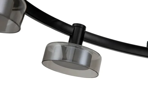 Светильник подвесной LED с пультом Gloze 4009/02/05P Stilfort серый чёрный 5 ламп, основание чёрное в стиле современный хай-тек с пультом фото 2