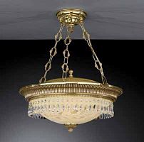 Люстра подвесная  PL 6316/4 Reccagni Angelo жёлтая на 4 лампы, основание золотое в стиле классический 