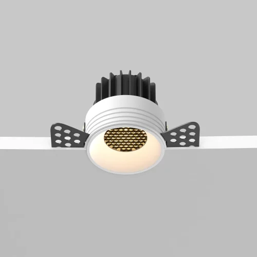 Светильник точечный LED Round DL058-7W2.7K-TRS-W Maytoni белый на 1 лампу, основание белое в стиле современный хай-тек круглый для затирки фото 10